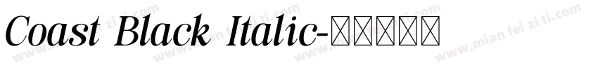 Coast Black Italic字体转换